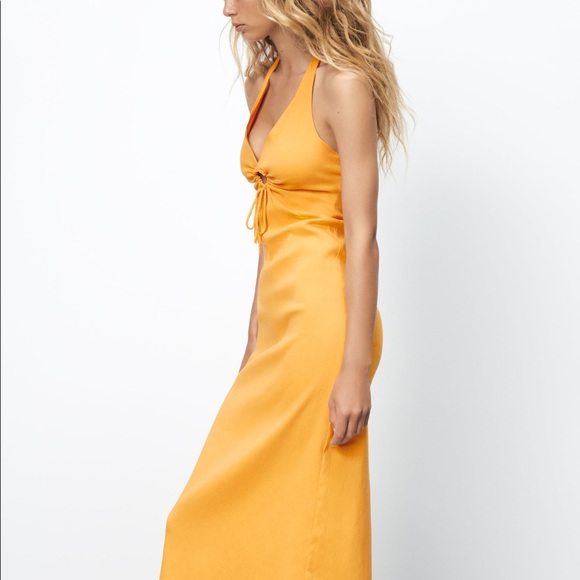 ZARA cut out linen blend dress - Picture 5 of 5